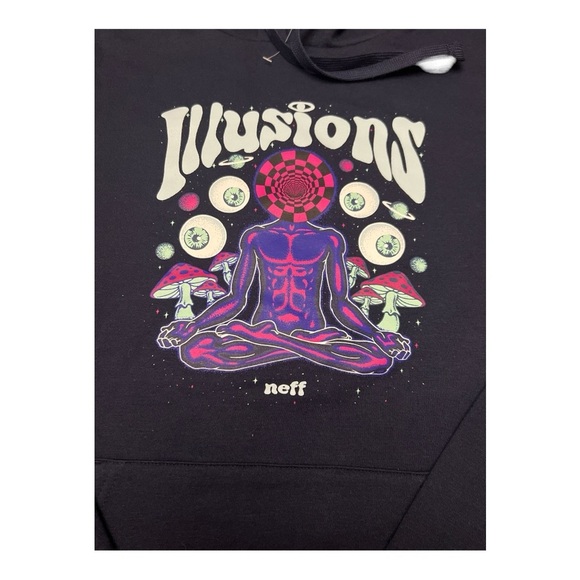 Neff Illusion Graphic Hoodie - Black - Picture 2 of 5